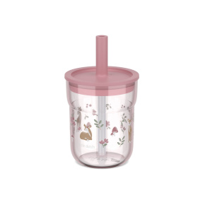 Kelímek s brčkem 250 ml Fairy Garden