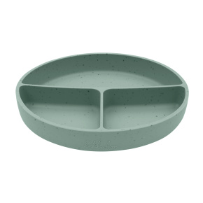 Talíř dělený s přísavkou Platinum Silicone Sage