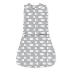 INGENUITY Zavinovačka bavlněná ulitka konvertibilní s volným rukávem TOG 1 SwaddleMe™ Grey 3m+
