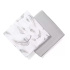 BABYONO Plenky mušelínové Bamboo Feathers 2 ks 120x120 cm