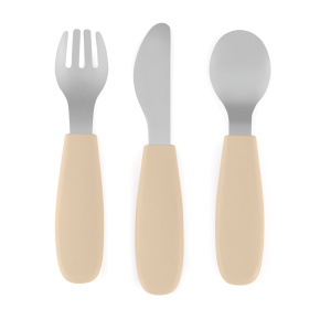 PETITE&MARS Sada příborů s nerezové oceli Take&Match Desert Sand 12m+