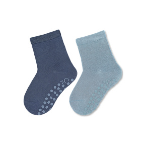 STERNTALER Ponožky protiskluzové bambusové ABS 2ks v balení modrá kluk vel. 20 12-24m