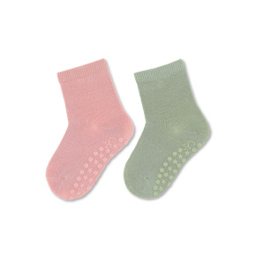 STERNTALER Ponožky protiskluzové bambusové ABS 2ks v balení růžová děvče vel. 20 12-24m