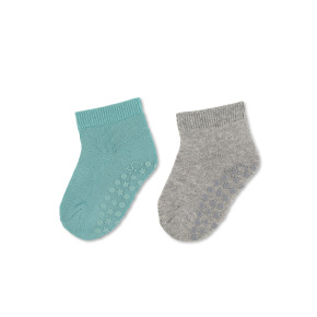 STERNTALER Ponožky protiskluzové krátké ABS 2ks v balení zelená kluk vel. 20 12-24m