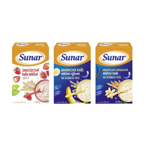 SUNAR Kaše mléčná mix 3x225 g