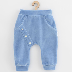 Kojenecké semiškové tepláčky New Baby Suede clothes modrá Modrá 86 (12-18m)