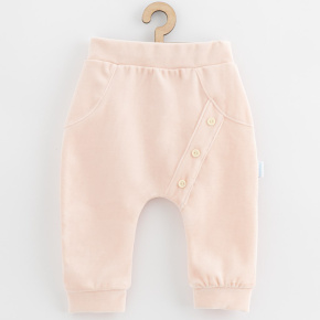 Kojenecké semiškové tepláčky New Baby Suede clothes světle růžová Růžová 86 (12-18m)
