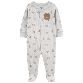 CARTER'S Overal na druky Sleep&Play Gray Animal kluk 9m/vel. 74