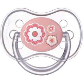 CANPOL BABIES Dudlík silikonový symetrický 0-6m Newborn Baby růžová