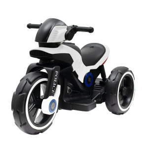 Dětská elektrická motorka Baby Mix POLICE bílá Bílá 