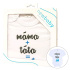 Body s potiskem New Baby máma plus táta rovná se JÁ - dárkové balení Modrá 56 (0-3m)