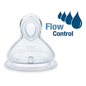 Savička Flow Control Nuk 6-18 m 2 ks Transparentní 