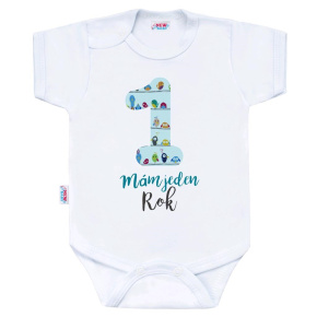 Body s potiskem New Baby Mám jeden Rok Zelená 80 (9-12m)