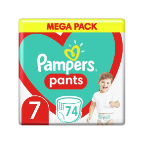 PAMPERS Pants Kalhotky plenkové jednorázové 7 (17 kg+) 74 ks - MEGA PACK