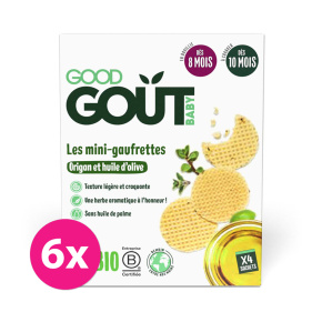 6x GOOD GOUT BIO Wafle s oregánem a olivovým olejem (24 g), 8m+