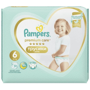 PAMPERS Premium Care Pants Kalhotky plenkové jednorázové 6 (16 kg+) 31 ks