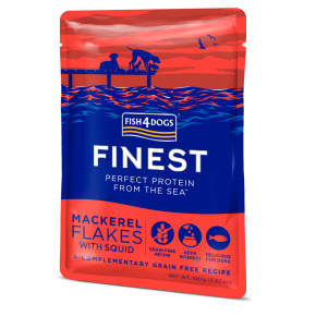 FISH4DOGS Kapsička pro psy Finest makrela s olihní 100 g