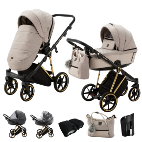 ADAMEX Kočárek kombinovaný Belissa Special Edition Beige/Gold