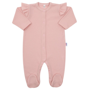 Kojenecký bavlněný overal New Baby Practical růžový holka Růžová 86 (12-18m)