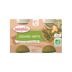 BABYBIO Příkrm zelená zelenina 2x 130 g