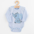 Kojenecké body s dlouhým rukávem New Baby Happy Elephant blue Modrá 74 (6-9m)
