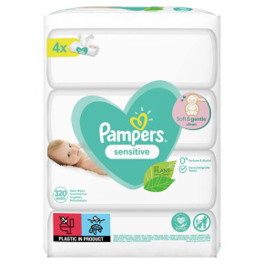 PAMPERS Sensitive Ubrousky vlhčené, 4 balení = 320 ks