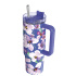 Nerezový termohrnek s brčkem Stream Flower Dusk 950 ml