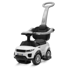 Dětské hrající odrážedlo s vodící tyčí SUV 3v1 Baby Mix Prime bílé Bílá 