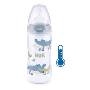 Kojenecká láhev NUK FC+Temperature Control 300 ml BOX-Flow Control savička blue Modrá 