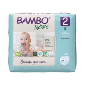 BAMBO Nature Pleny jednorázové 2 S (3-6 kg) 30 ks