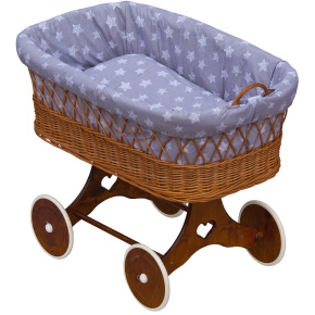 Košík pro miminko Scarlett hvězdička - šedá