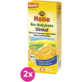 2x HOLLE Bio Dětské špaldové keksy, 150 g