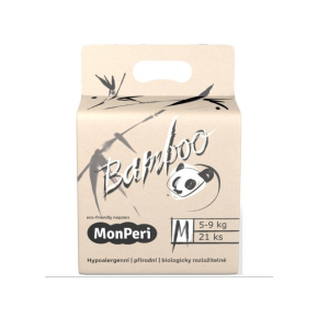 MONPERI Bamboo Pleny jednorázové eko M (5-8 kg) 21 ks