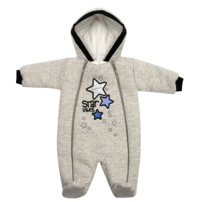 Zimní kojenecká kombinéza s kapucí Koala Star Vibes modrá Modrá 74 (6-9m)