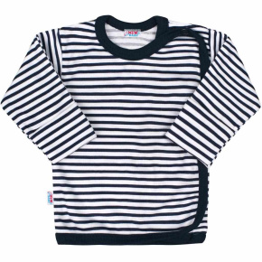 Kojenecká košilka New Baby Classic II s modrými pruhy Modrá 56 (0-3m)