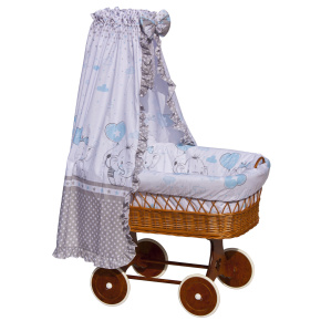 Nebesa nad košík pro miminko a kolébky - Scarlett Gusto - modrá
