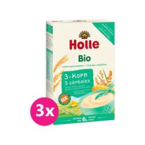 3x HOLLE Kaše nemléčná Bio 3 druhy zrna 250 g