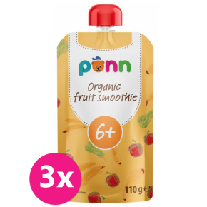 3x SALVEST Põnn BIO Ovocné smoothie s ananasem (110 g)