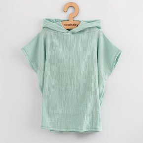 Dětské mušelínové pončo New Baby Feeling mint 50 cm Dle obrázku S