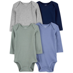 CARTER'S Body dlouhý rukáv Blue/Green/Gray kluk 4ks NB/vel. 56