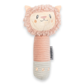 Dětská pískací plyšová hračka s kousátkem New Baby Lama Multicolor 