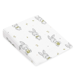 Mušelínový potah na kojenecký polštář-klín New Baby STANDARD 30x37cm bunny Multicolor 