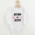 Dětské body s potiskem New Baby BORN IN 2025 pink Bílá 68 (4-6m)