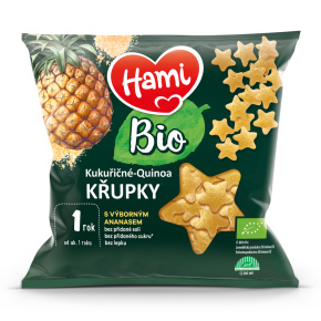 HAMI BIO Křupky kukuřičné-quinoa s výborným ananasem 20 g, 12+