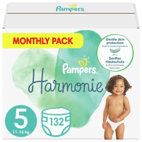 PAMPERS Harmonie Pleny jednorázové 5 (11-16 kg) 132 ks - MĚSÍČNÍ ZÁSOBA