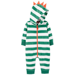 CARTER'S Overal na zip Green Stripes Dino chlapec NB/ vel. 56