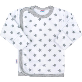 Kojenecká košilka New Baby Classic II šedá s hvězdičkami Šedá 68 (4-6m)