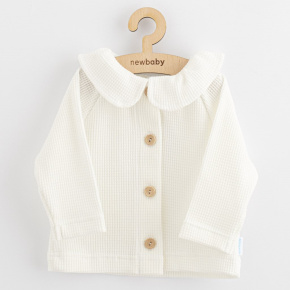 Kojenecký kabátek na knoflíky New Baby Luxury clothing Laura bílý Bílá 56 (0-3m)