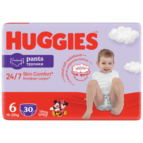 HUGGIES® Pants Kalhotky plenkové jednorázové 6 (15-25 kg) 30 ks