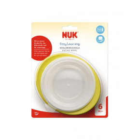 NUK EL Dětská miska se 2 víčky a přísavkou – zelená